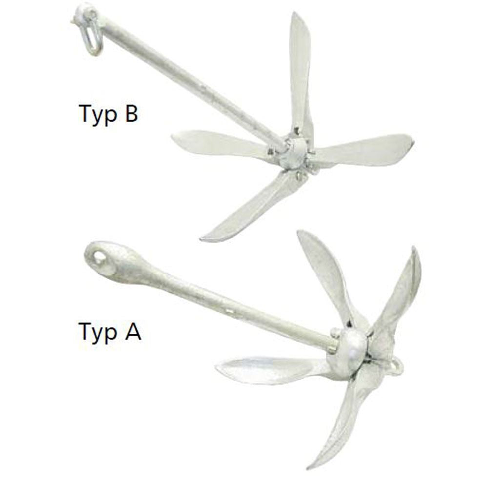 Klappdraggen-Anker, verzinkt