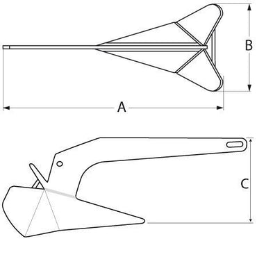 DC-Anker, verzinkt (10-25kg)