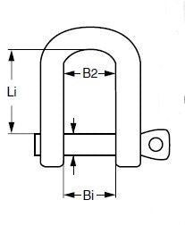 Anker-Schäkel, geschweift