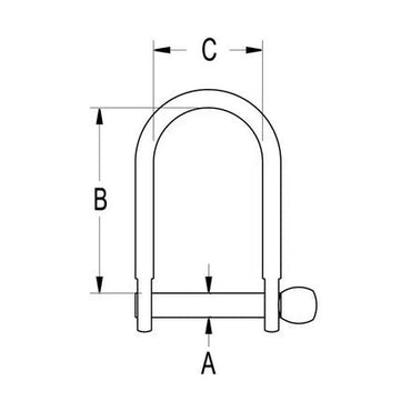Ronstan Schäkel 'RF1850S' (Länge: 11mm / Breite: 13mm)