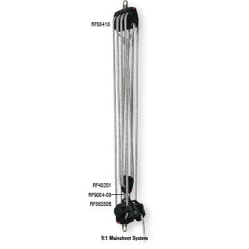 Ronstan 55mm Orbit Ratchet Violinblock, 3-scheibig, mit Klemme (Auto)