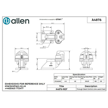 Allen 30mm Stehblock, 1-scheibig, mit Curryklemme