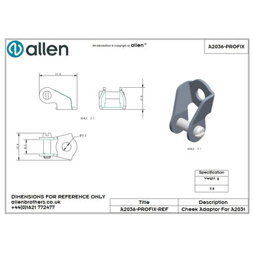 Allen Montage Adapter für Block 'A2031'