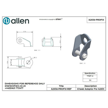Allen Montage Adapter für Block 'A2031'