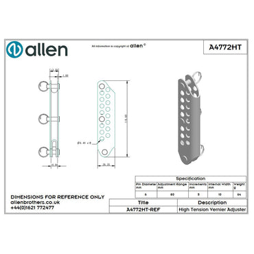 Allen Wantenversteller 117mm, zweireihig
