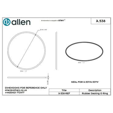 Allen Dichtungsring für Inspektionsdeckel 'A.537'