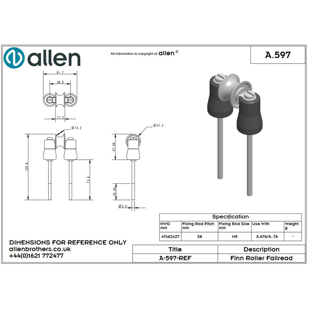 Allen Schotführung 'Roller Fairlead'