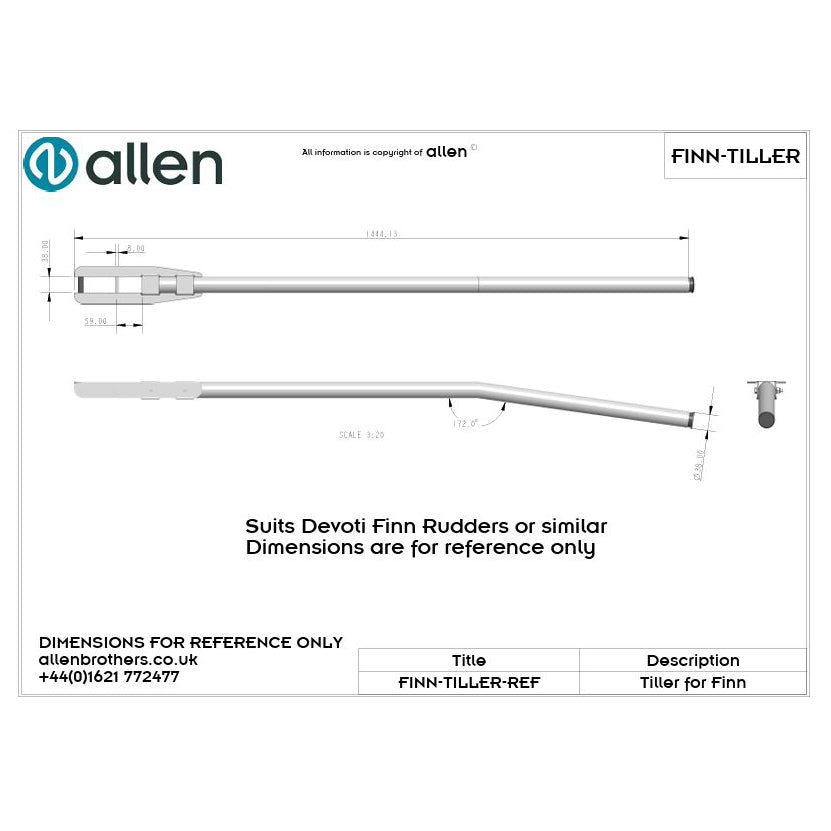 Allen Ruderpinne für Finn Dinghy