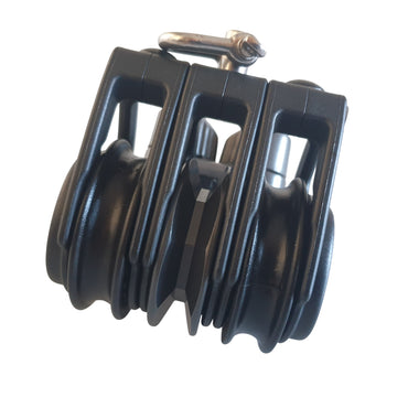 Nautos 57mm Block mit Ratsche + Klemme (3-scheibig)