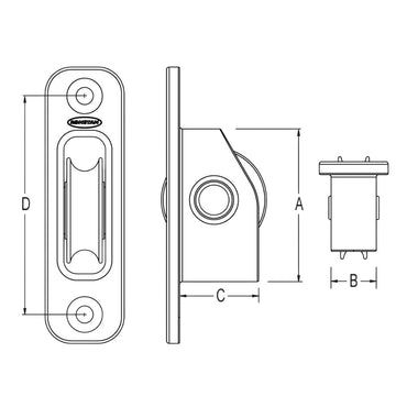 Ronstan Serie 40 Orbit Einlassblock