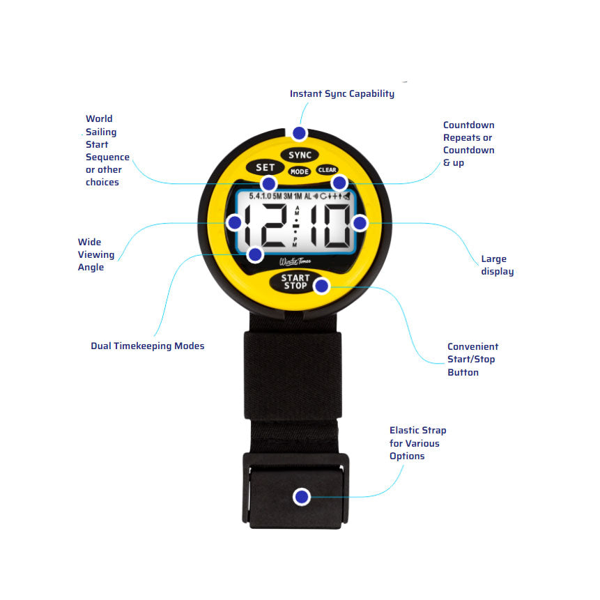 Windie Regatta-Uhr 'Windie Timer Pro' (Gelb)
