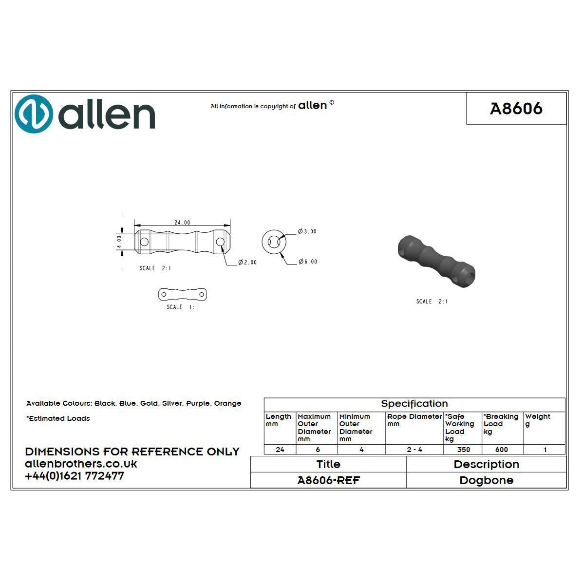 Allen Tauwerkknochen 'Dog Bones'