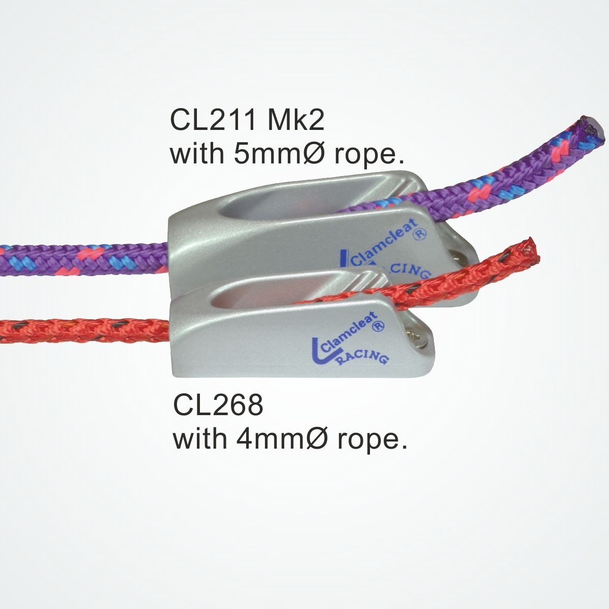 Clamcleat Tauklemme 'Racing Micros' mit Leitöse, CL268