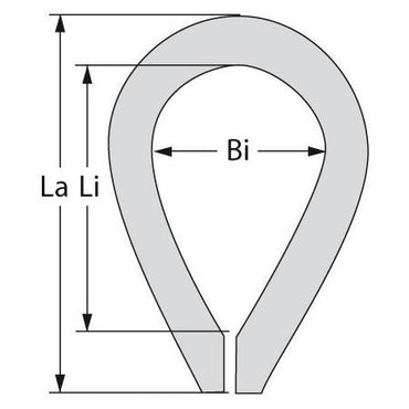 Edelstahl - Kausch 'Herz', 3mm (poliert)
