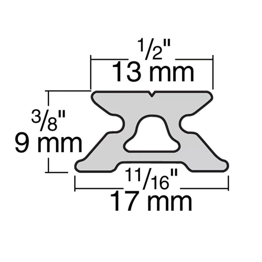 Harken Travellerschiene '13mm Micro' (niedrig)