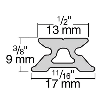 Harken Travellerschiene '13mm Micro' (niedrig)