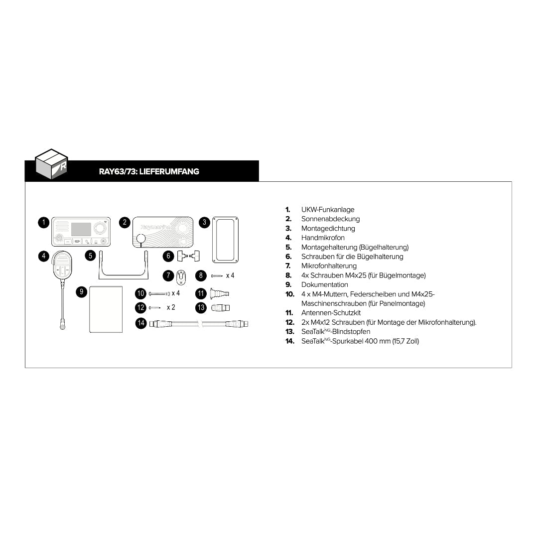 Raymarine UKW-Funkanlage 'Ray63'