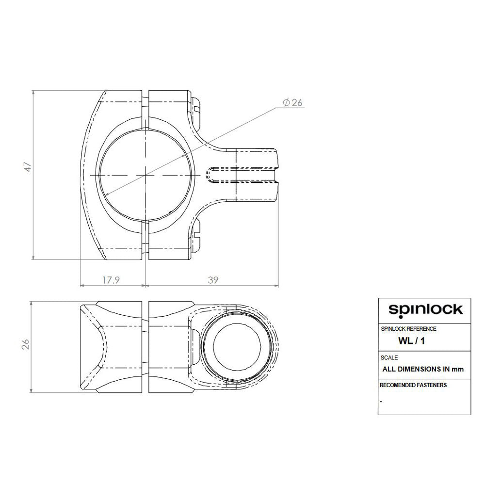 Spinlock Reffleinen Führung (fixe Öse)