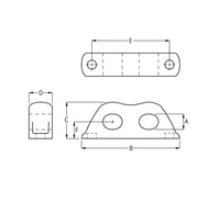 Ronstan Leitöse 'RopeGlide™ Fairlead', doppelt (12mm)