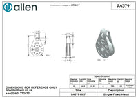 Allen 25mm Hochlastblock, 1-scheibig