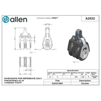 Allen 30mm Block, 2-scheibig