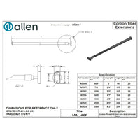 Allen Carbon Pinnenausleger, 190-250cm