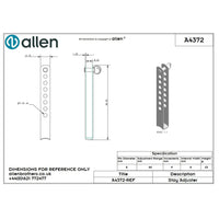 Allen Wantenversteller 96mm, einreihig