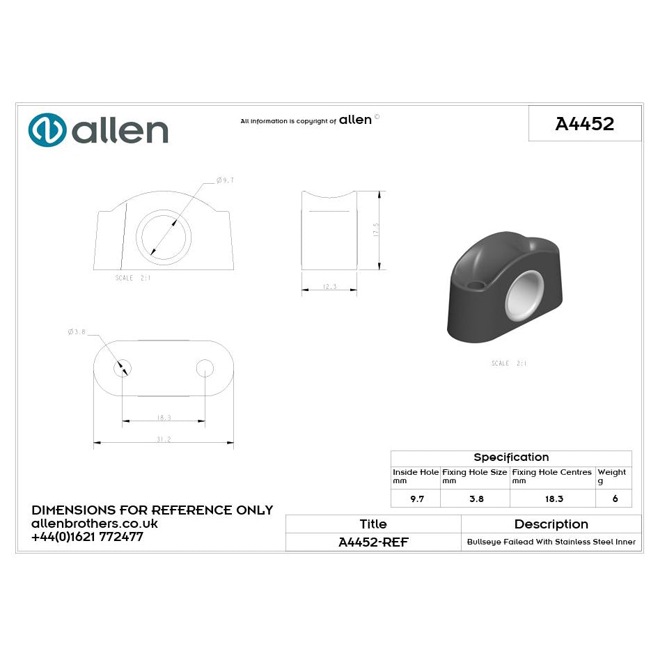 Allen Leitöse mit Edelstahlöse (10mm)