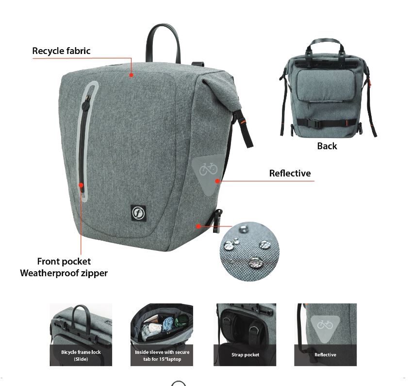 Feelfree Fahrradtasche 'Urbanion Eco Bikepack'