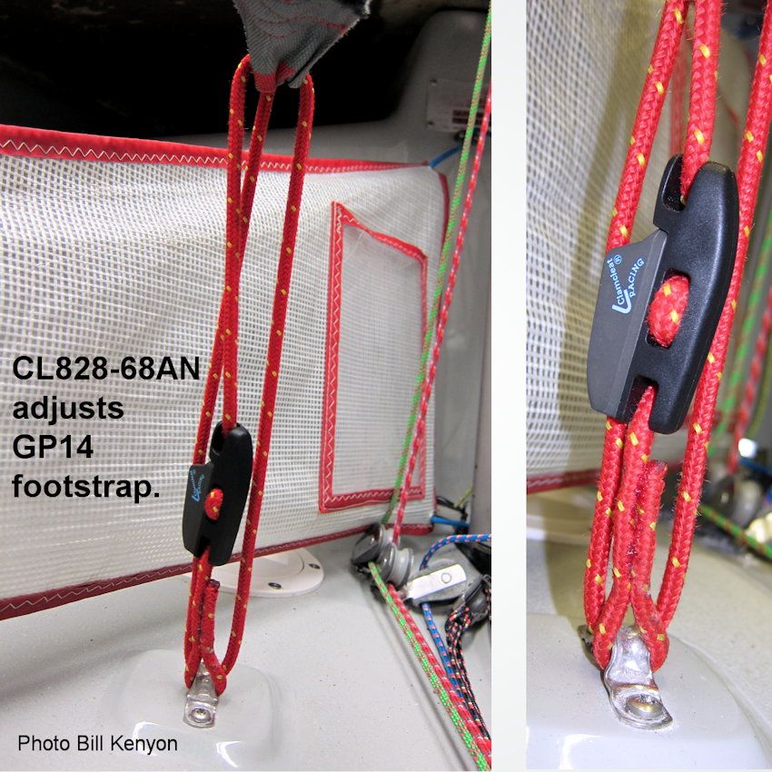 Clamcleat Tauklemme 'Aero CL828' mit CL268 Racing Micros