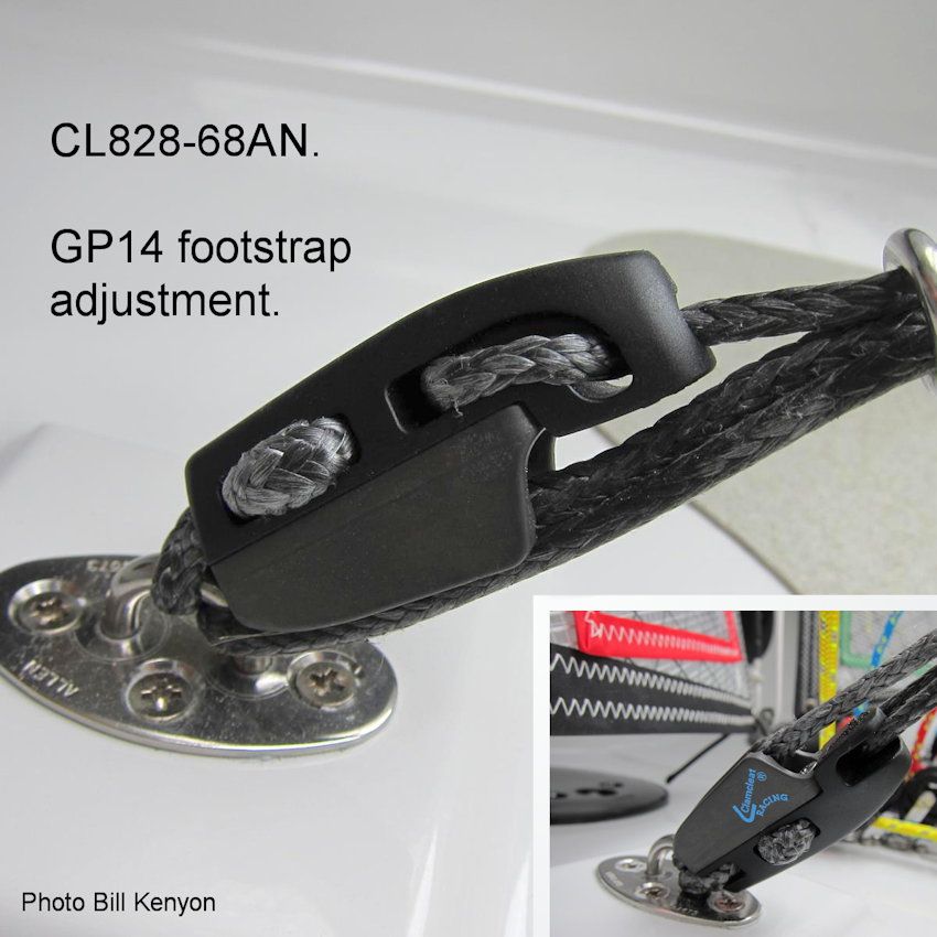 Clamcleat Tauklemme 'Aero CL828' mit CL268 Racing Micros
