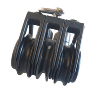 Nautos 57mm Block mit Ratsche + Klemme (3-scheibig)