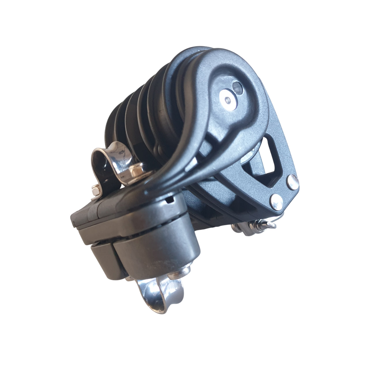 Nautos 57mm Block mit Ratsche + Klemme (3-scheibig)