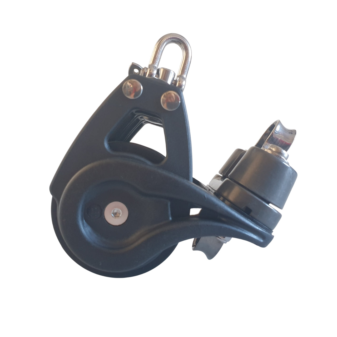 Nautos 57mm Block mit Ratsche + Klemme (3-scheibig)