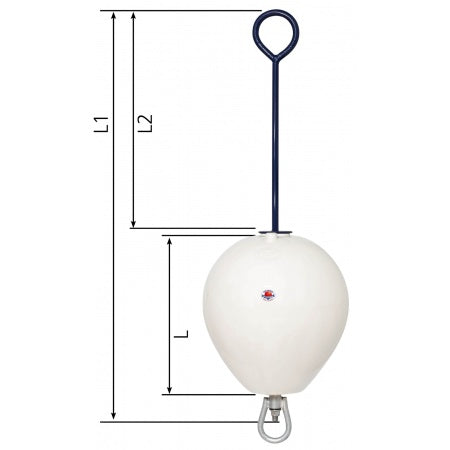 Polyform Anlegeboje 'CCD' mit Bojenstange (Lang)