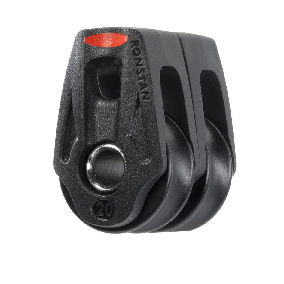 Ronstan 20mm Orbit Block, 2-scheibig, zum Anlaschen