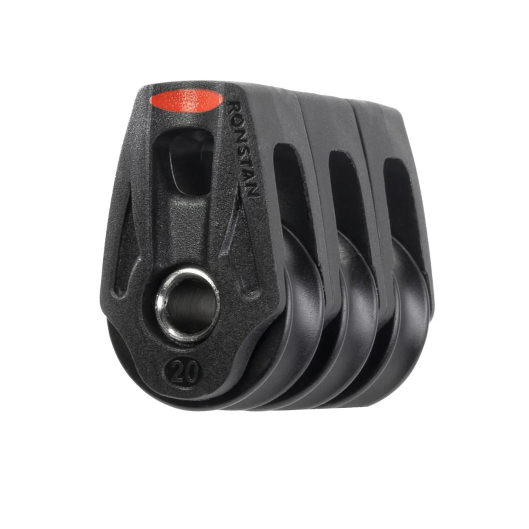 Ronstan 20mm Orbit Block, 3-scheibig, zum Anlaschen