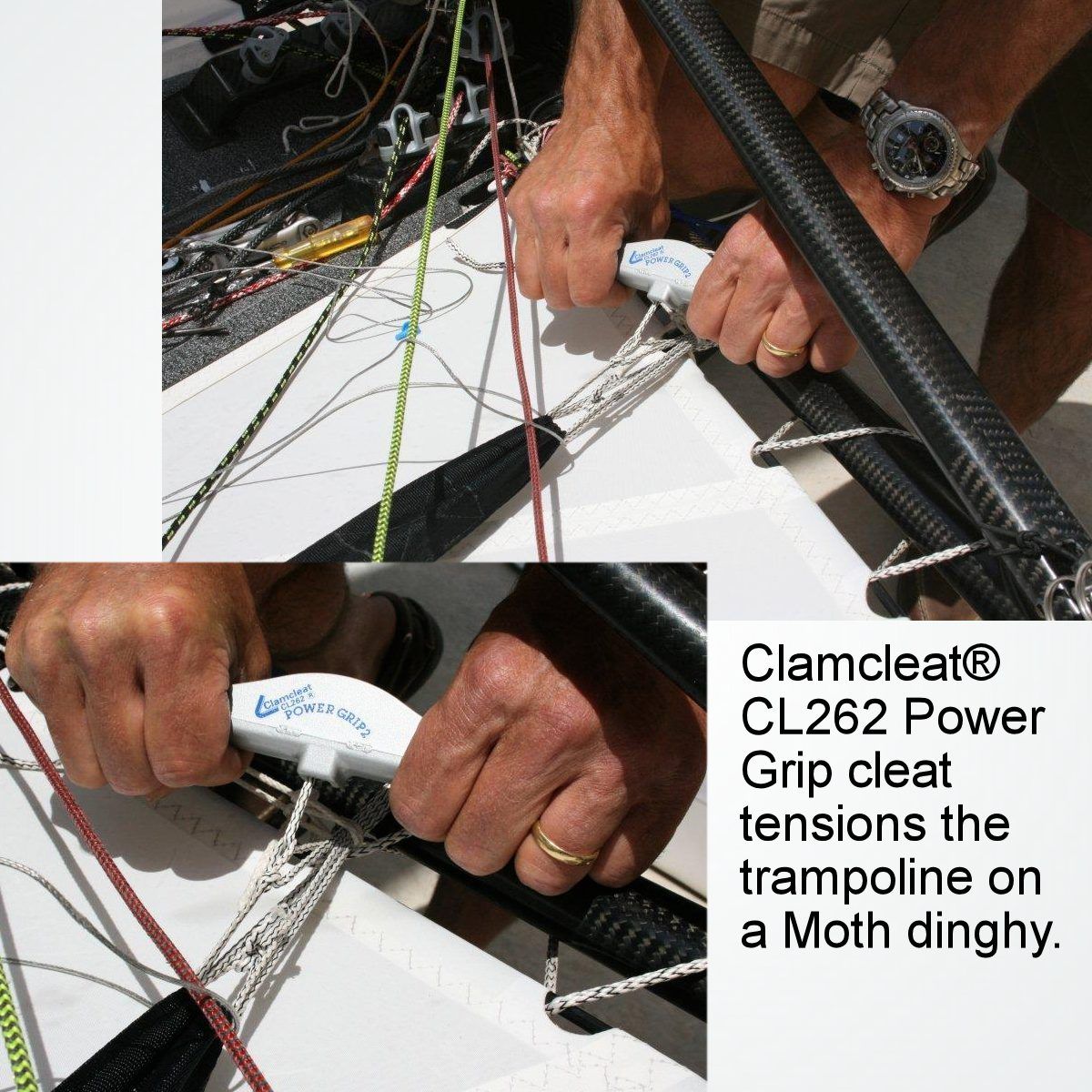 Clamcleat Tauklemme 'Streckergriff Power Grip 2'