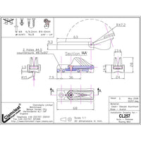 Clamcleat Ruderblattklemme Auto-Release 'CL257'