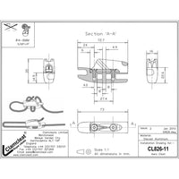 Clamcleat Tauklemme 'Aero CL826' mit CL211 MK2