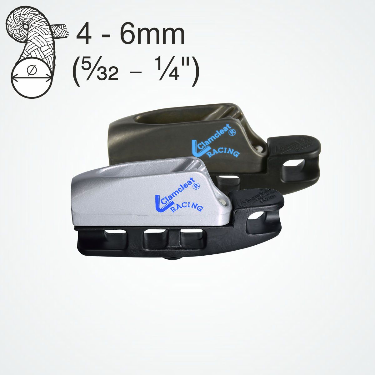Clamcleat Tauklemme 'Aero CL826' mit CL211 MK2