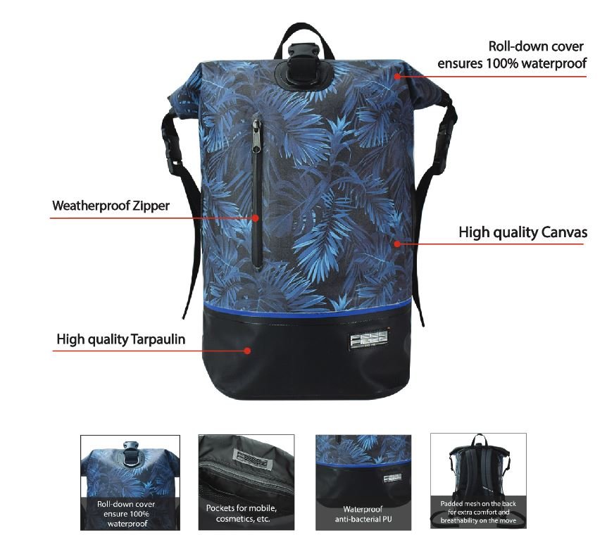 Feelfree Rucksack 'Dry Tank Tropical' (20l)