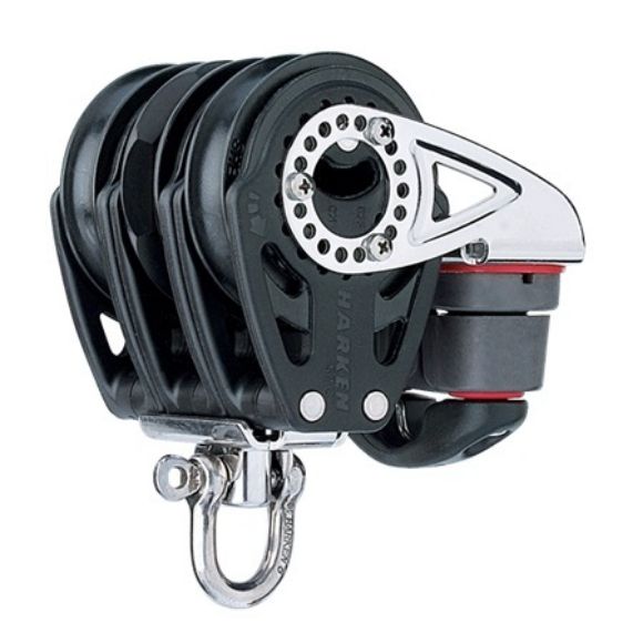 Harken 57mm Carbo Ratchet Tripleblock mit Wirbel + Klemme