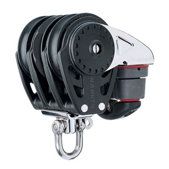 Harken 57mm Carbo Ratchamatic, 3-scheibig mit Klemme