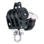 Harken 40mm Carbo Block, 3-scheibig, mit Klemme und Hundsfott