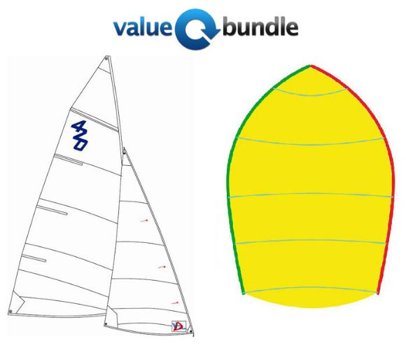 WinDesign Segelsatz für 420er (Fock, Großsegel + Spinnaker)