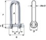 Wichard Schäkel, lange D-Form, 5mm