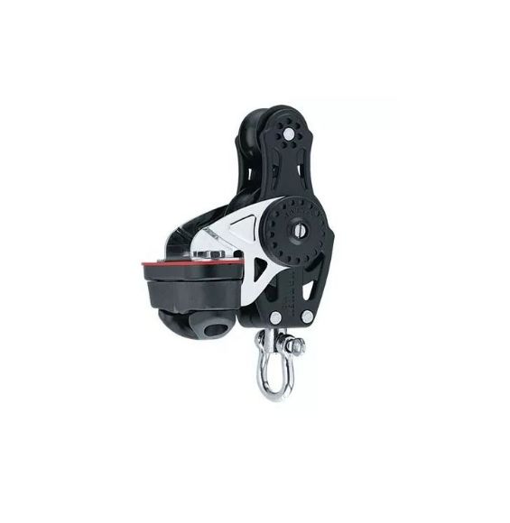 Harken 40mm Carbo Violinblock, 1-scheibig, mit Klemme und Wirbel