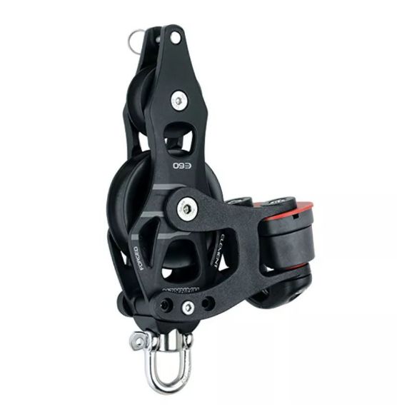 Harken 60mm Element Violinblock, Hundsfott + Klemme